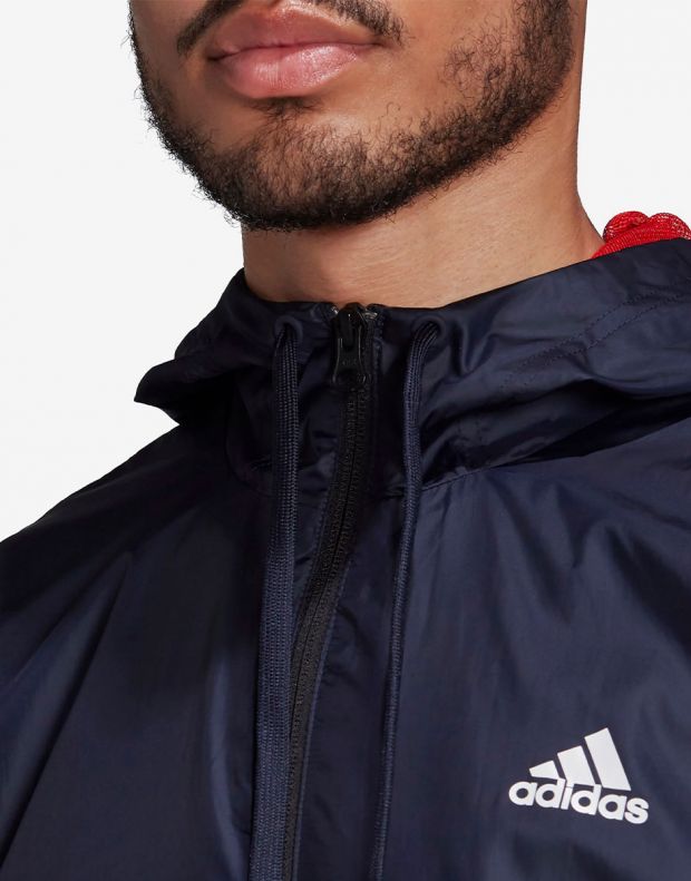 ADIDAS Sportswear Hooded Tracksuit Blue/Red - H61138 - 4