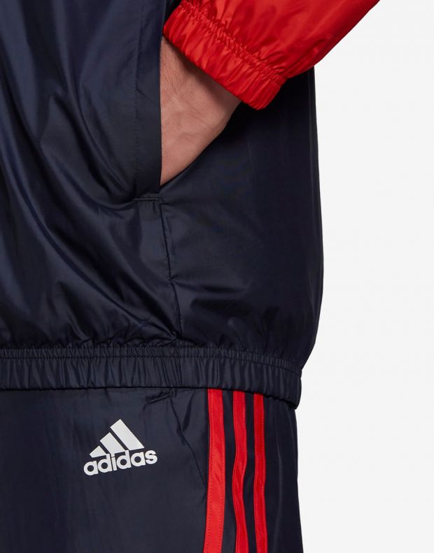 ADIDAS Sportswear Hooded Tracksuit Blue/Red - H61138 - 5