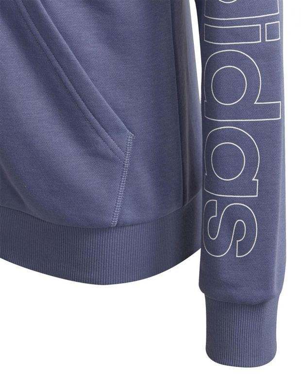 ADIDAS Sportswear Linear Logo Full-Zip Hoodie Purple - GS4277 - 4