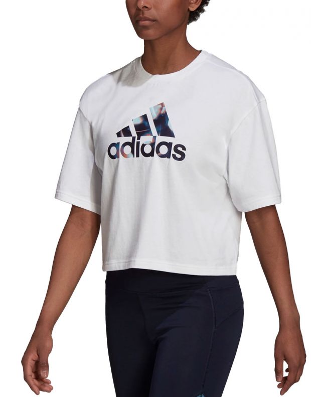 ADIDAS Sportswear You For You Cropped Logo Tee White - GS3871 - 1