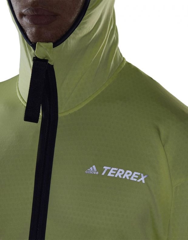 ADIDAS Terrex Tech Fleece Light Hooded Jacket Yellow - GV1625 - 6