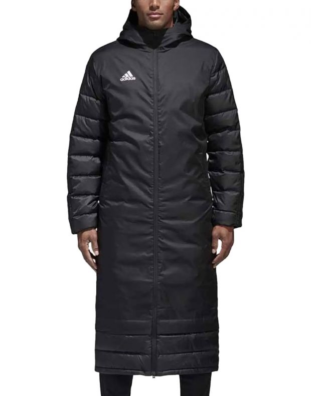 ADIDAS Winter Long Down Coat Top Jersey Jacket Black - BQ6590 - 1