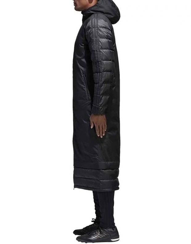 ADIDAS Winter Long Down Coat Top Jersey Jacket Black - BQ6590 - 3
