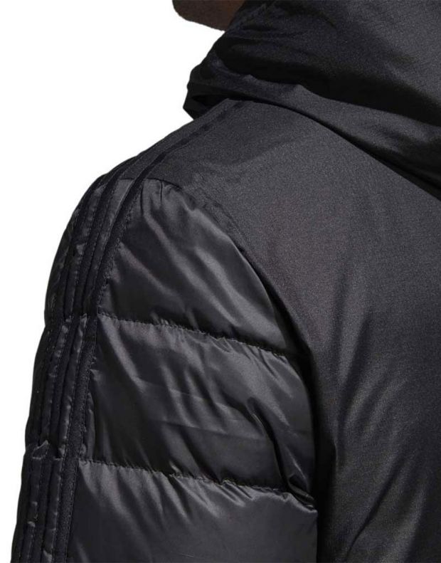 ADIDAS Winter Long Down Coat Top Jersey Jacket Black - BQ6590 - 6