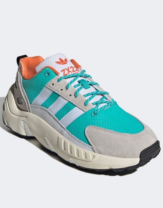 ADIDAS Zx 22 Boost Shoes Green/Grey - GY6693 - 3