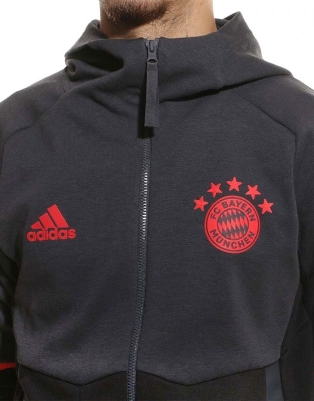 ADIDAS x FC Bayern Munchen 22/23 Hooded Jacket Black/Grey - HF1362 - 3