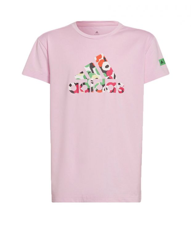 ADIDAS x Marimekko Aeroready Training Floral-Print Tee Pink - HD6743 - 1