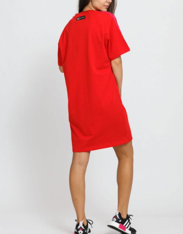 ADIDAS x Marimekko Trefoil Print Infill Tee Dress Red - H20486 - 2