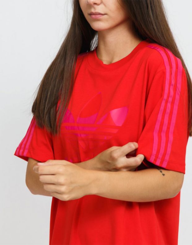 ADIDAS x Marimekko Trefoil Print Infill Tee Dress Red - H20486 - 3