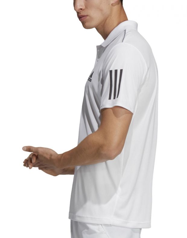 ADIDAS 3-Stripes Club Polo Shirt White - DU0849 - 3