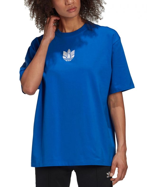 ADIDAS Adicolor 3D Trefoil T-Shirt Blue - GM6762 - 1