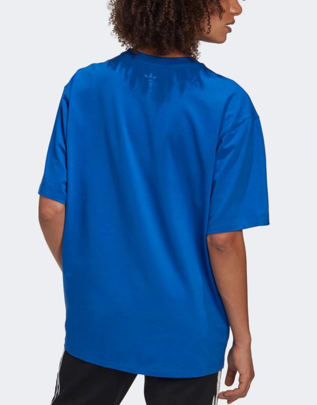 ADIDAS Adicolor 3D Trefoil T-Shirt Blue - GM6762 - 2