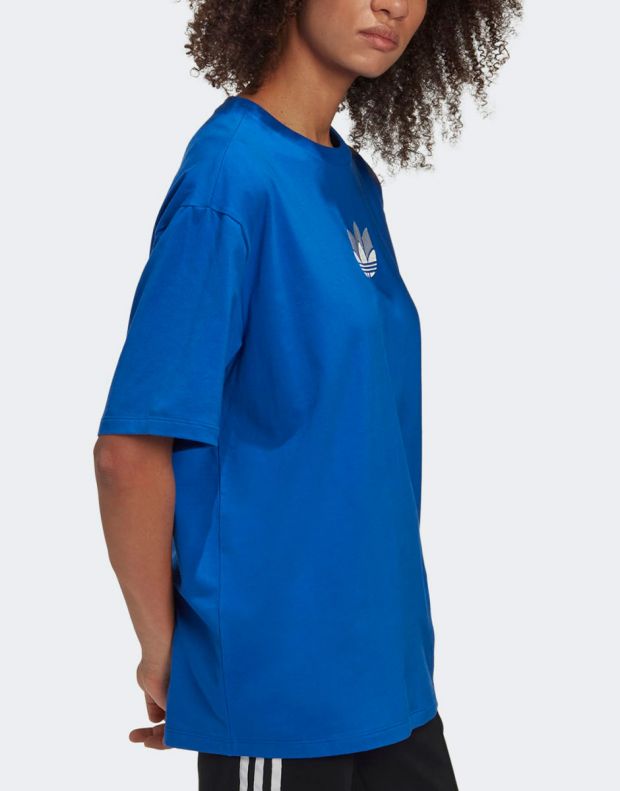 ADIDAS Adicolor 3D Trefoil T-Shirt Blue - GM6762 - 4