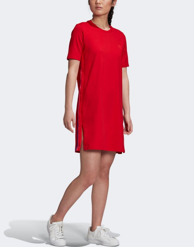 ADIDAS Adicolor 3D Trefoil Tee Dress Red - GD2267 - 4