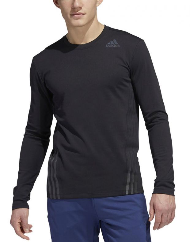 ADIDAS Aeroready 3-Stripe Long Sleeve Shirt Black - FS4270 - 1