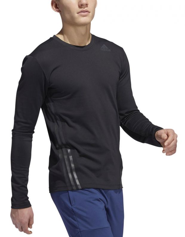 ADIDAS Aeroready 3-Stripe Long Sleeve Shirt Black - FS4270 - 3