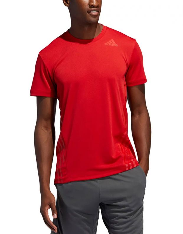ADIDAS Aeroready 3-Stripes T-Shirt Red - FL4314 - 1