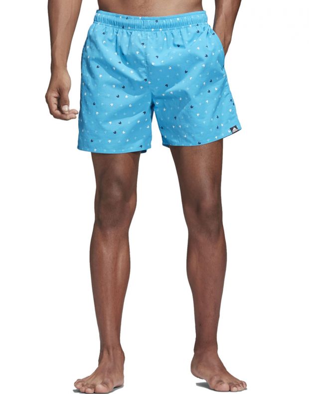ADIDAS Allover Print Swim Shorts Turquoise - DQ2983 - 1