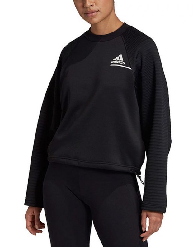 ADIDAS Athletics Crew Sweatshirt Black - FS2385 - 1