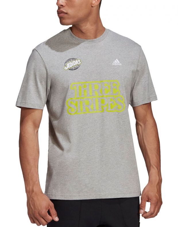 ADIDAS Athletics Graphic T-Shirt Grey - GE4652 - 1