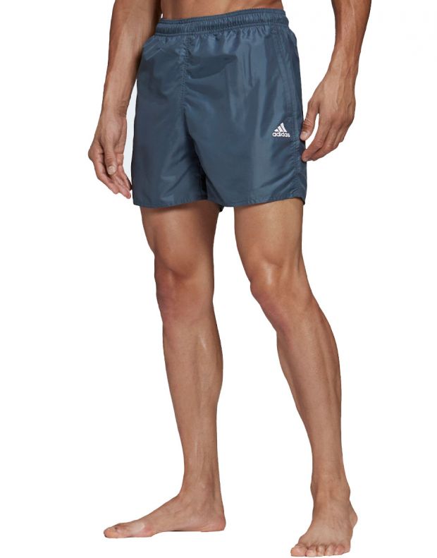 ADIDAS CLX Solid Swim Shorts Blue - FJ3377 - 1