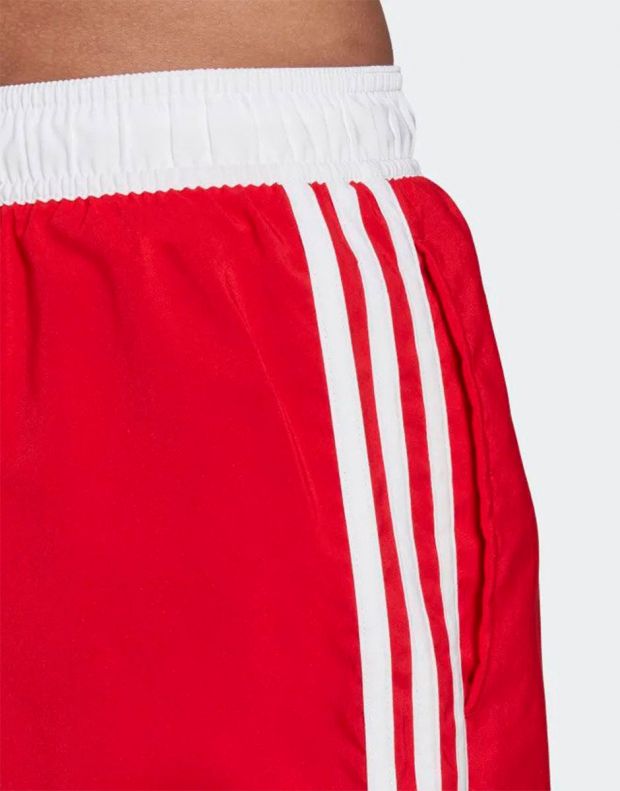 ADIDAS Classic Length 3 Stripes Swim Shorts Red - FS4009 - 7