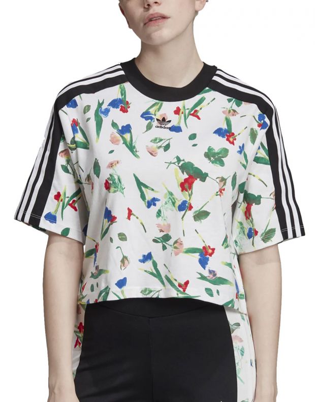 ADIDAS Cropped Allover Print Tee MultiColor - ED4742 - 1
