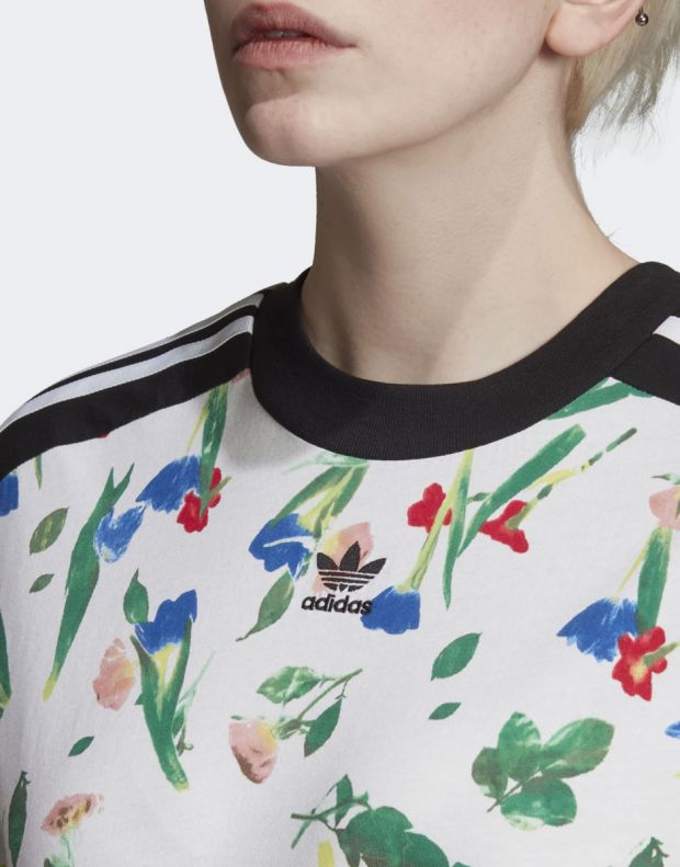 ADIDAS Cropped Allover Print Tee MultiColor - ED4742 - 4