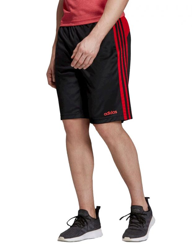 ADIDAS Design 2 Move Climacool 3-Stripes Shorts Blk/Red - EB3977 - 1