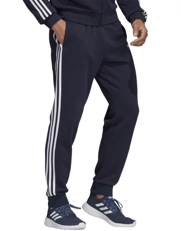 ADIDAS Essentials 3 Stripes Tapered Cuffed Pants Navy - DU0497 - 4