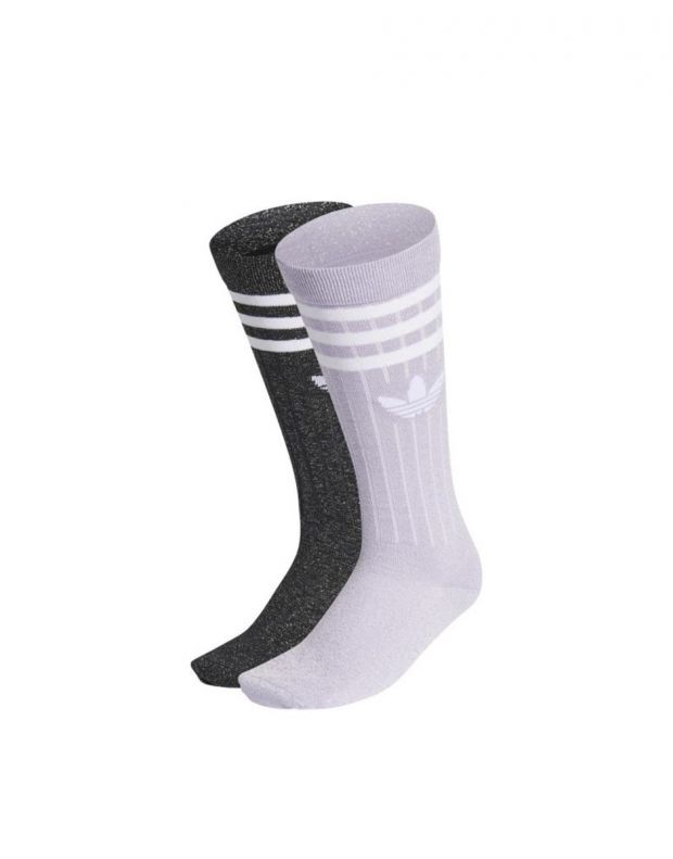ADIDAS Full Glitter Crew Socks 2 Pairs Black/Purple - GN3065 - 1
