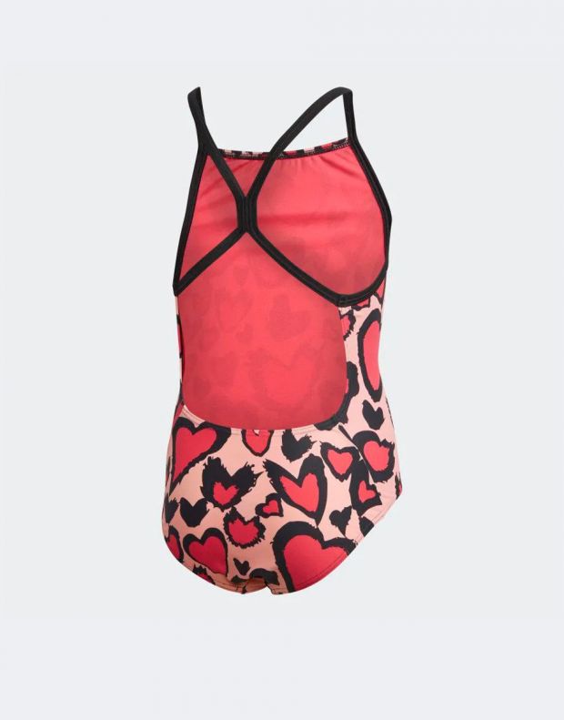 ADIDAS Girls Heart Graphic Swimsuit Pink - GE2072 - 2