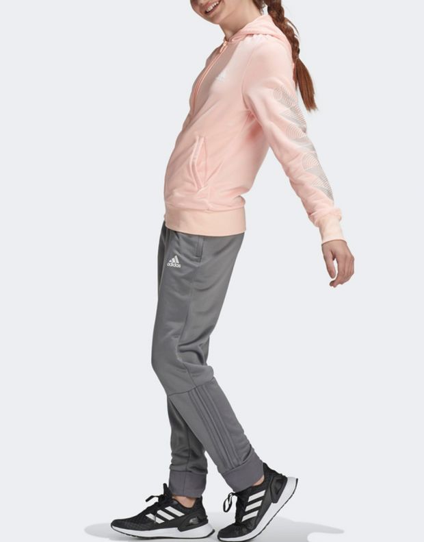ADIDAS Hooded Polyester Tracksuit Coral - GE0713 - 3