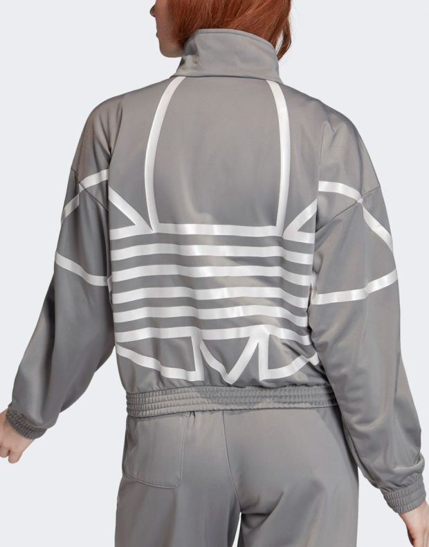 ADIDAS Large Logo Track Jacket Charcoal Solid Grey/White - FS7219 - 2