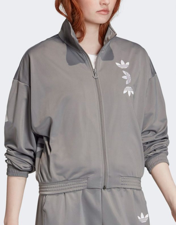 ADIDAS Large Logo Track Jacket Charcoal Solid Grey/White - FS7219 - 3