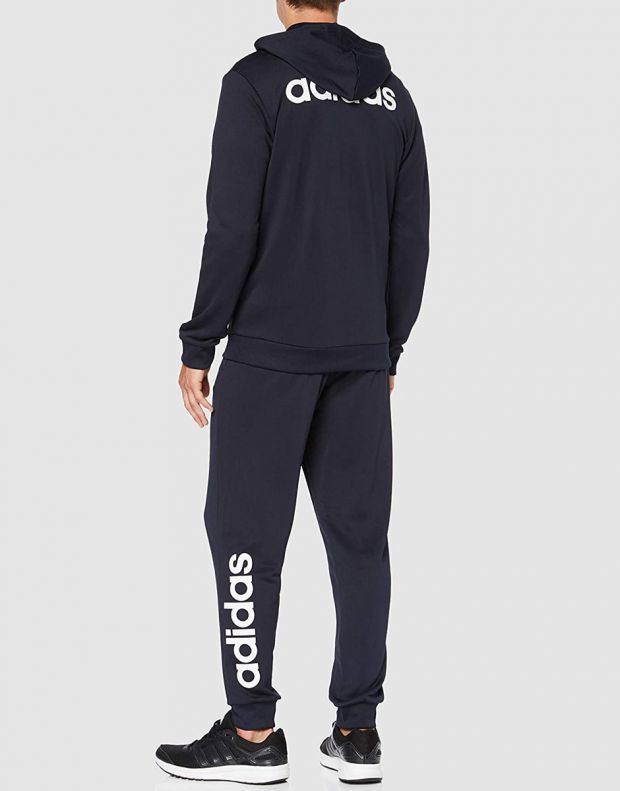 ADIDAS Linear French Terry Hoodie Tracksuit Navy - DV2450 - 2