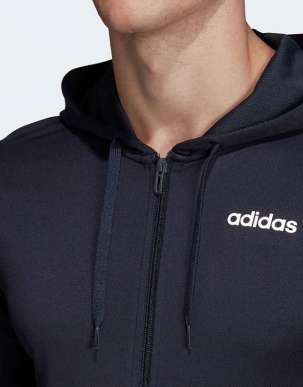 ADIDAS Linear French Terry Hoodie Tracksuit Navy - DV2450 - 6