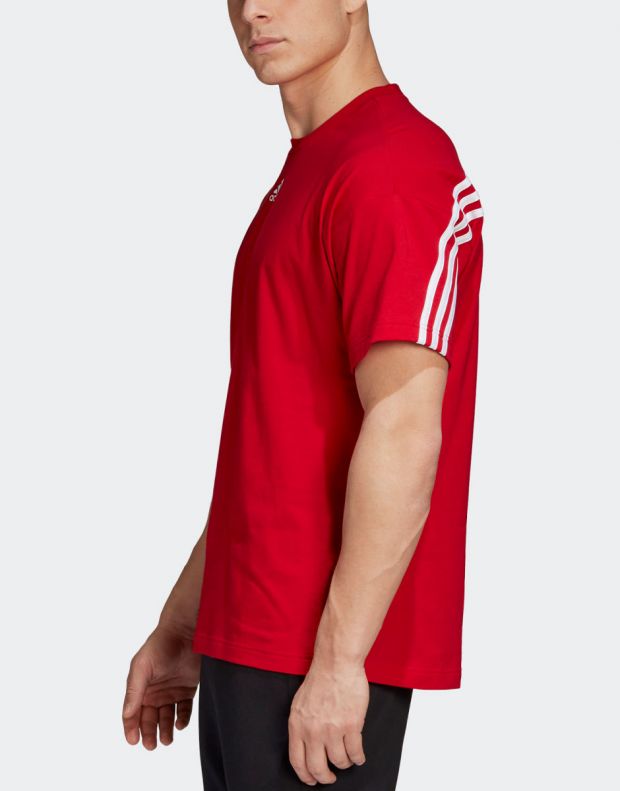 ADIDAS Must Haves 3-Stripes T-Shirt Red - GC9058 - 3
