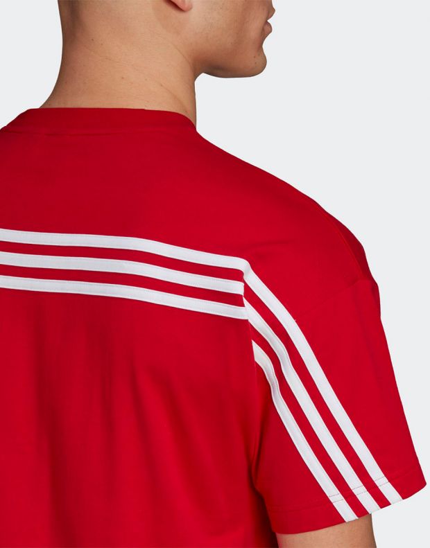 ADIDAS Must Haves 3-Stripes T-Shirt Red - GC9058 - 7