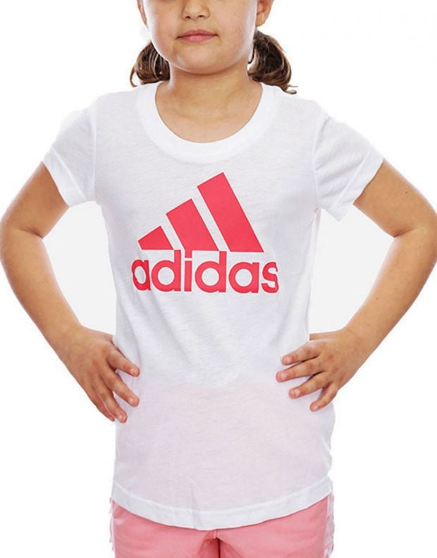 ADIDAS Must Haves Badge of Sport Tee White / Core Pink - FM6509 - 1