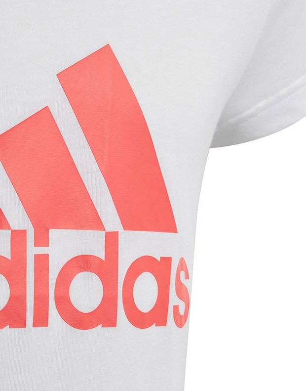 ADIDAS Must Haves Badge of Sport Tee White / Core Pink - FM6509 - 3