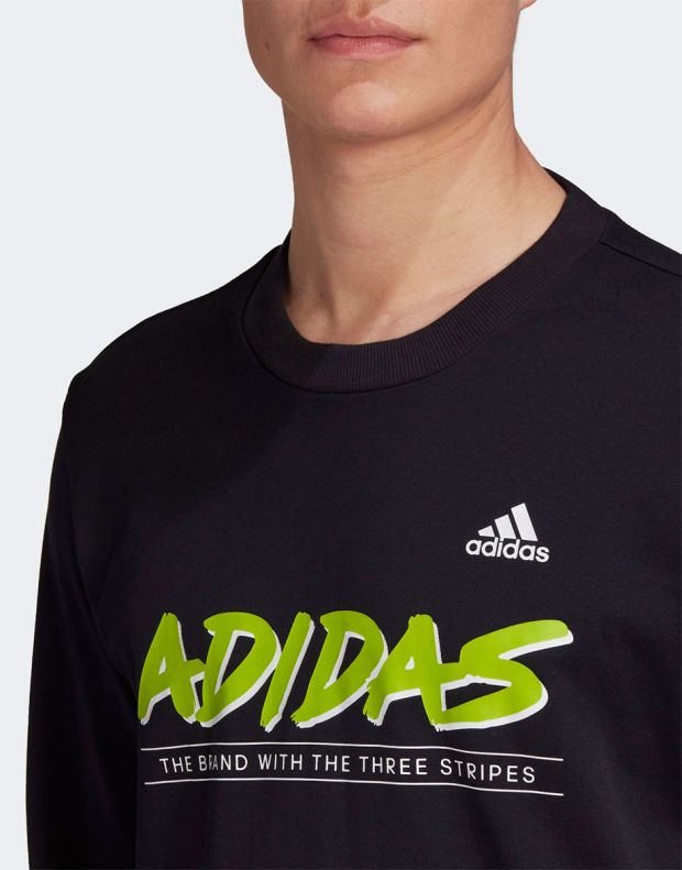 ADIDAS Must Haves Graphic Crew Sweatshirt Black - GK3672 - 5