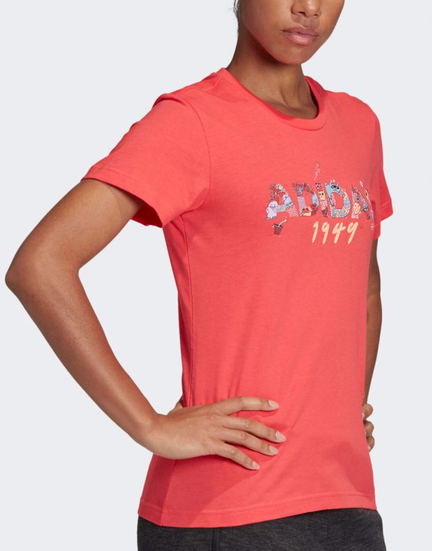 ADIDAS  Must Haves Graphic Linillu Tee Core Pink - FQ2032 - 3