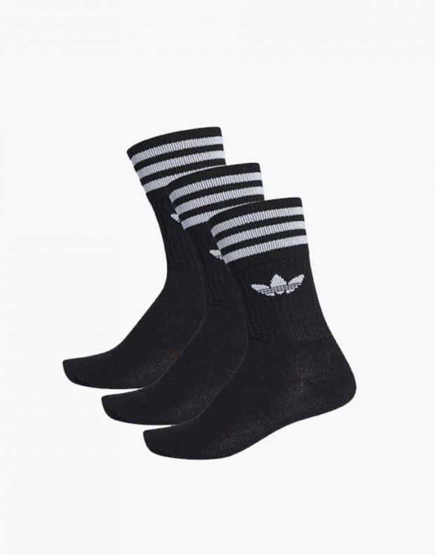 ADIDAS Originals Solid Crew Socks 3 Pairs Black - S21490 - 2
