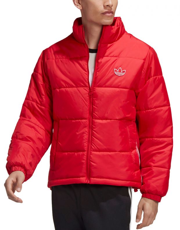 ADIDAS Padded Stand Collar Puffer Jacket Red - GE1344 - 1