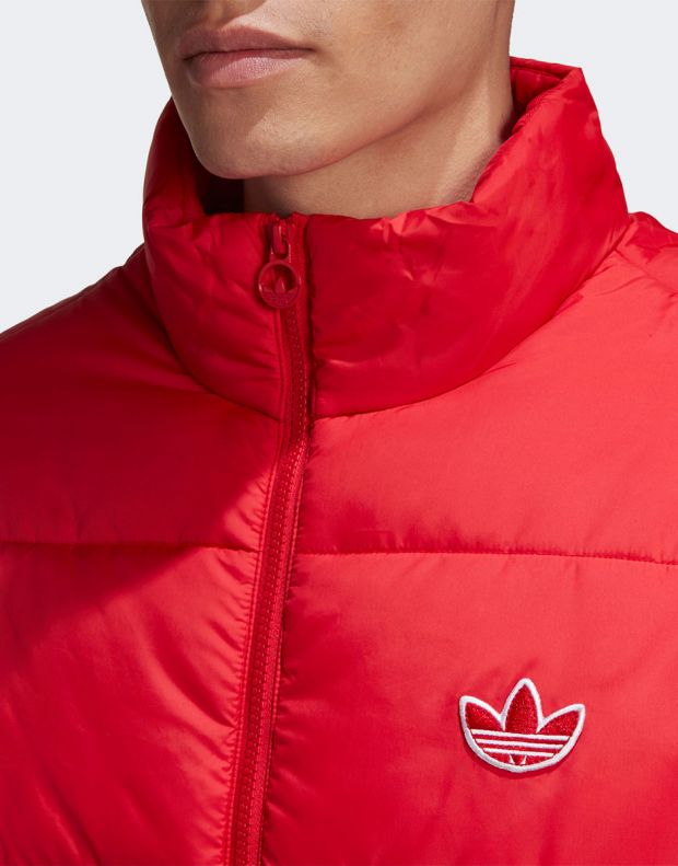 ADIDAS Padded Stand Collar Puffer Jacket Red - GE1344 - 5