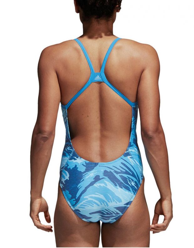 ADIDAS Parley Allover Print Infinitex Swim Suit Blue - CV3627 - 2