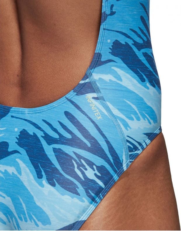 ADIDAS Parley Allover Print Infinitex Swim Suit Blue - CV3627 - 6