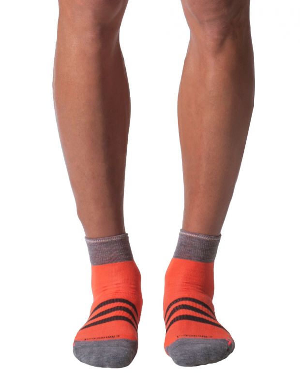 ADIDAS Run Thin Cushioned Id Ankle Socks Orange - S12443 - 1