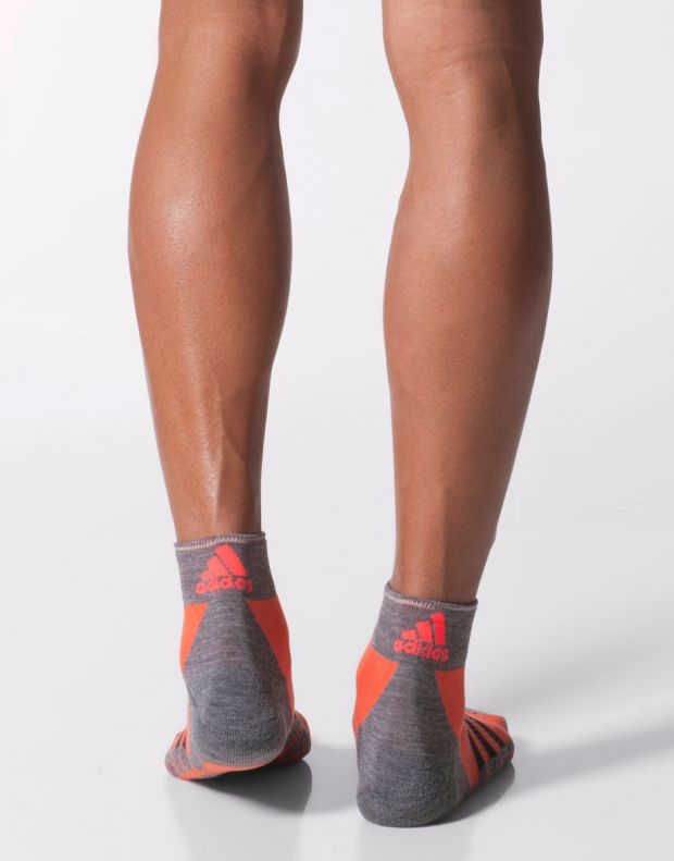 ADIDAS Run Thin Cushioned Id Ankle Socks Orange - S12443 - 2